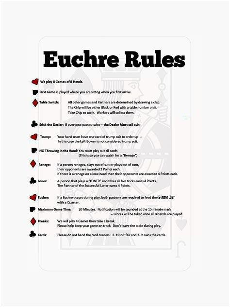 printable euchre rules|6 handed euchre rules hoyle.